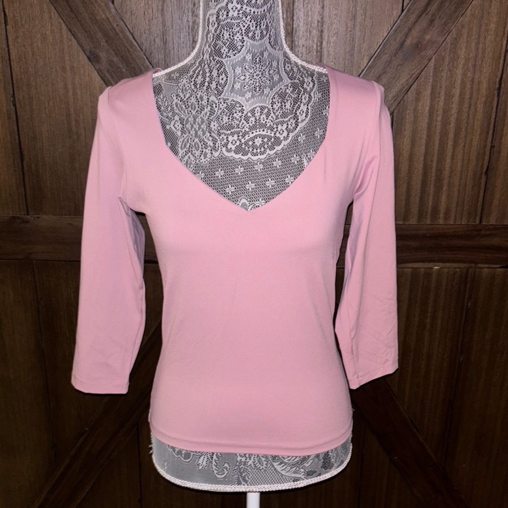 Blackmilk mauve Pink V-Neck Top